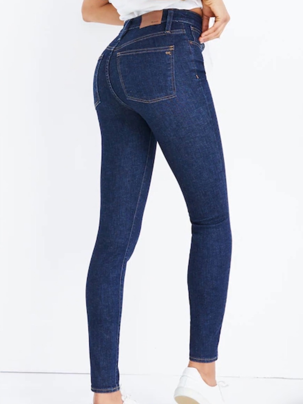 Madewell 9” High-Rise Skinny Jeans in Dark Indigo Wash